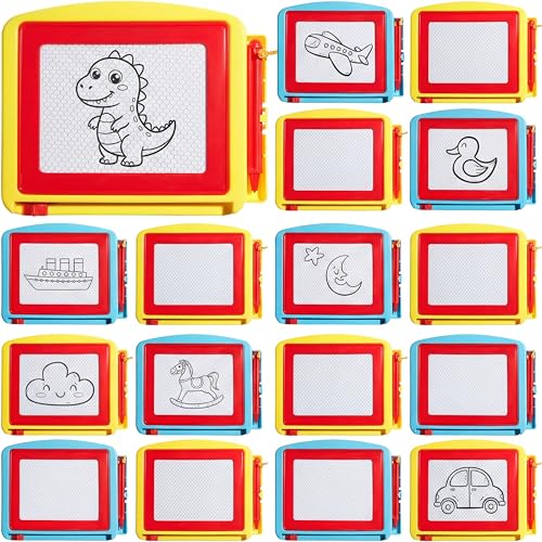 Tinlade 24 Pack Mini Magnetic Drawing Board for Kids, Small