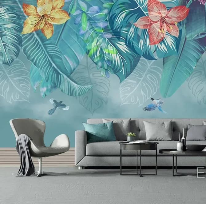 Décoration murale fleurs 3D grand format 300x210 cm haute qualité d'impression