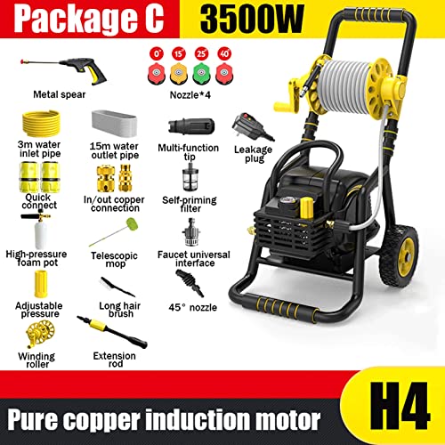 XINRISHENG High Pressure Washing Machine, 200Bar Adjustable Pressure High Pressure Washer Car Wash Foam Generator Car Washing Machine,C - Image 2