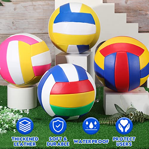 Deekin 6 Pieces Soft Volleyball Official Size 5 Volleyball Ball Colorful Volley Ball With Ball Pump For Beginner Teenager Kids Teen Youth Adult Indoor Or Outdoor Play #TOP3