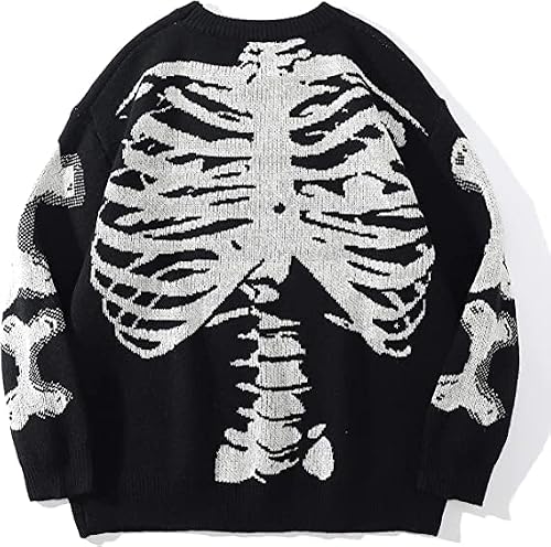 Vamtac Mens/Women Grassland Cow Vintage Oversize Knitted Sweater Long Sleeve Round Neck Knitted Pullover Jumper #TOP4