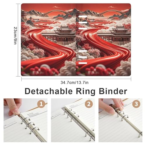 Carnet de notes A5 classeur rechargeable cuir synthétique 90 feuilles pour journal