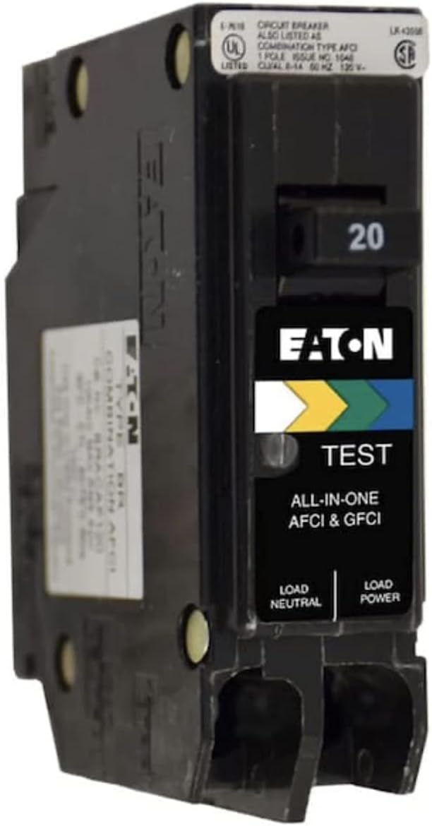 Eaton BRAFGF115CS 15 AMP Type BR Dual Purpose Arc Fault/Ground Fault