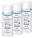 WEICON Rostumwandler 400 ml, Rostkonverter mit Grundierung, neutralisiert Rost und stoppt Korrosion 3er Set