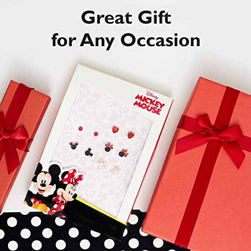 Disney Mickey And Minnie Mouse Fashion Stud Earring Set - 3/4/5 Pairs Per Set #TOP5