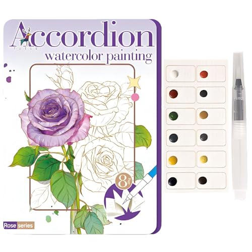 3Pcs Coloring Book Set, DIY Painting Kit with Multi Theme Design, Art and Travel Book, Suitable for Painting Enthusiasts and Watercolor Art Enthusiast