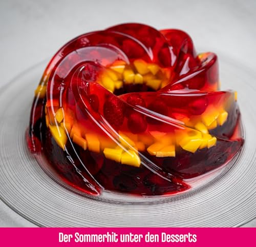 DECOCINO meets SALLY - Götterspeise Kirsche 2 x 15g - Perfekt als Nachspeise, Tortendeko, Dessert, etc. Unvergleichlich guter Geschmack