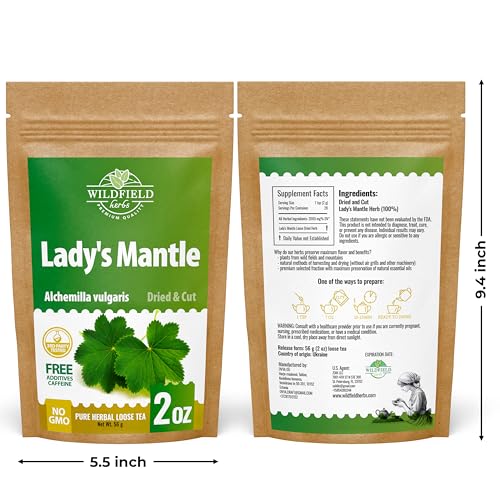 Image of 2 oz. Lady's Mantle Herbal Tea (Alchemilla vulgaris) - 56g Dried Lady's Mantle Herb Tea Alchemilla