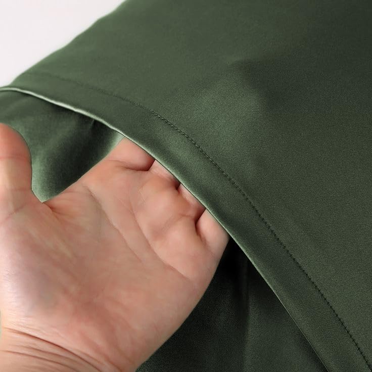 LINENWALAS Premium 100% Viscose Derived from Bamboo Queen Bed Sheets Set - Ultra Soft, Breathable & Cooling, Ideal for Hot Sleepers, 16" Deep Pocket, Hotel Luxury Bedding (Avocado Green, Queen Sheets) - Image 4