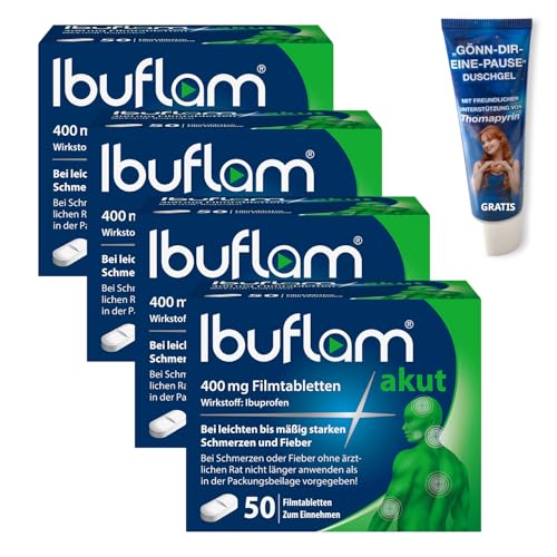 Ibuflam Akut 400 mg Schmerztabletten - 4x50 Stk + Duschgel