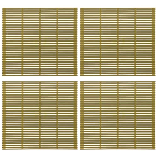 JOINPAYA Esterillas Enrollables para Sushi de Plástico Verde, Kit de 4 Unidades para Hacer Rollos de Sushi Caseros, Herramienta Resistente a Manchas y Fácil de Limpiar, Adecuado para
