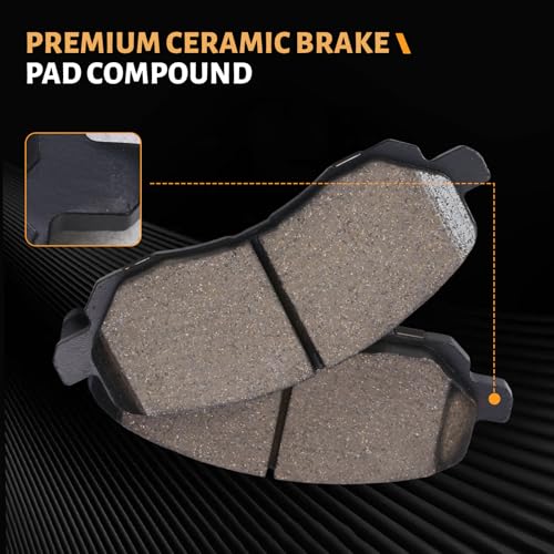 Image of D866 Front Semi-Metallic Disc Brake Pad Set Fit For Jeep Compass /Patriot 2007-2008,For Dodge Caliber 2008-2009 R /T, For Chrysler Sebring 2001-2003, For Mitsubishi Eclipse /Galant 2001-2012