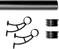 Vista 20 de Kit de riel de pie de montaje en barra sólida, tubo de acero inoxidable negro mate con conector interno, soporte de riel de pie de montaje en barra