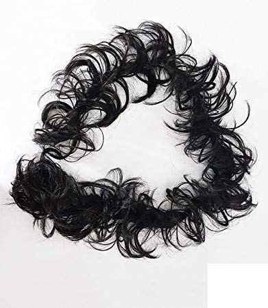 Majik Synthetic Hair Extensions, Frill Hair Extensions, Messy Bun Hair Extension, Ponytail Hair Accessories For Women, Pack Of 1 (Black)