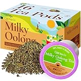 Gya Tea Co Milky Oolong Tea Pod (16 ct) - Mildly Caffeinated Tea with Smooth Flavor Kickstart the Day for Refreshed & Energy
