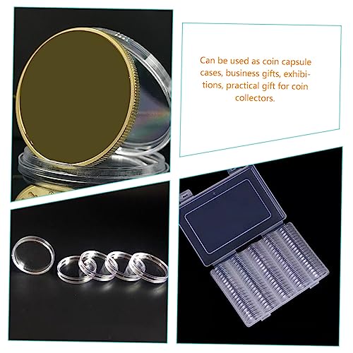 Caja de almacenamiento para monedas 100 pcs transparente miniatura 7