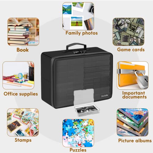 Photo Storage Box With Lock,Docsafe Fireproof Photo Organizer Box With 16 Inner 4" X 6" Photo Case(Clear),Collapsible Portable Photo Filing Safe Storage With Water-Resistant Zipper For Photos,Picture #TOP5
