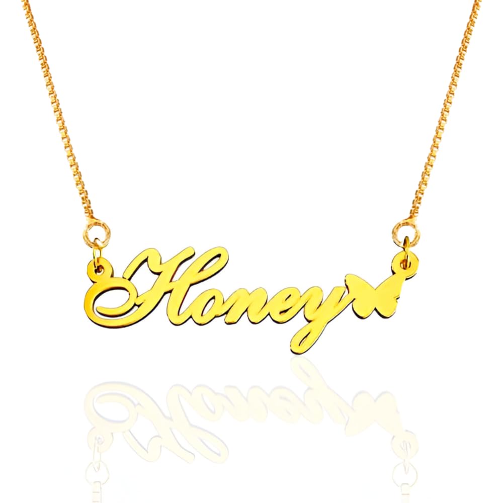 LOUIS MILLER Personalize 24K Gold Plated Couple Name Infiity Design Necklace