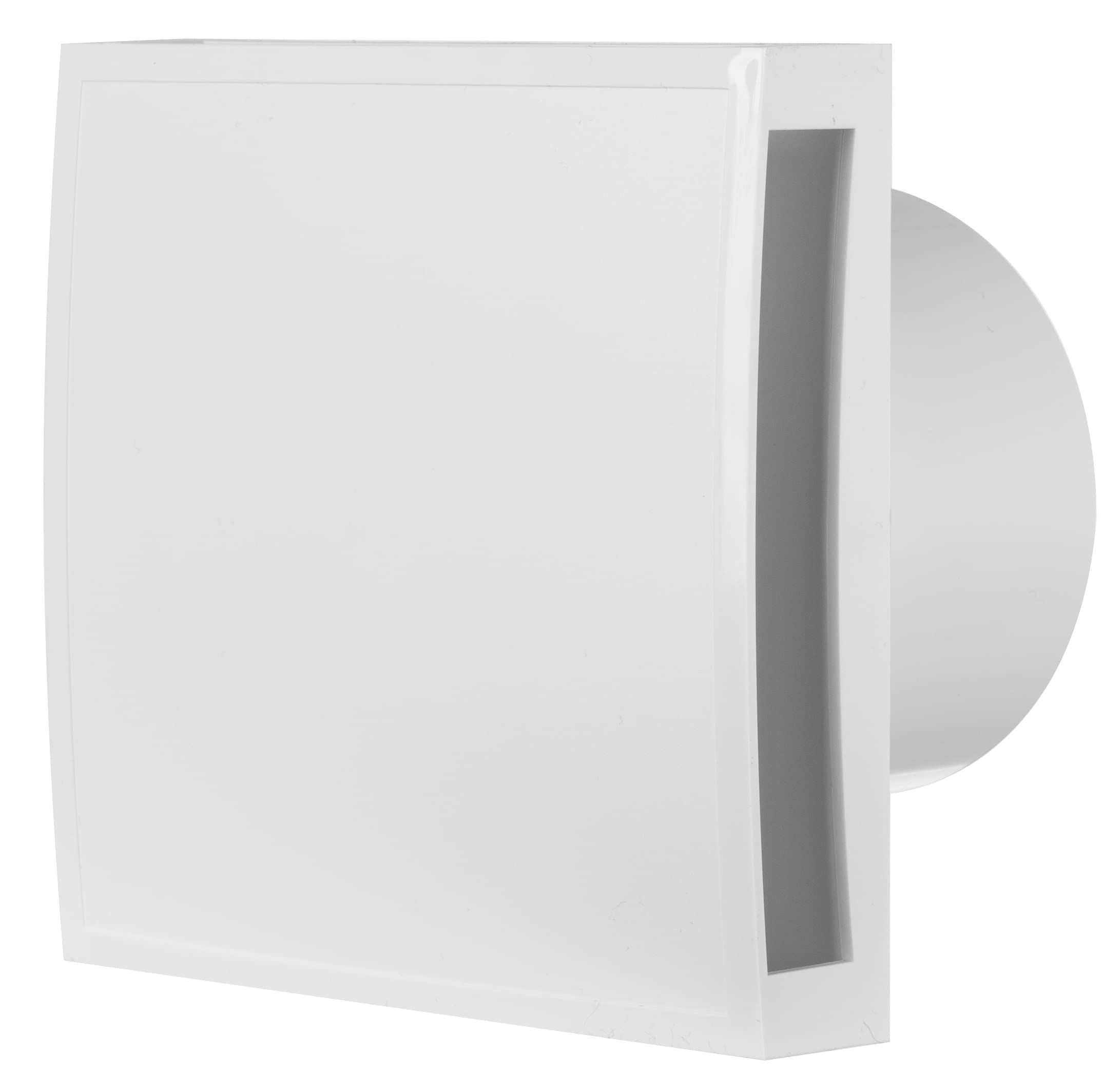 Steinberg14 White 100Mm Bathroom Fan With Timer And Humidity Sensor - 4 Inch Bathroom Extractor Fan With Humidistat - Wall Ventilation Fan With Front Panel - Exhaust Fan For Bathroom