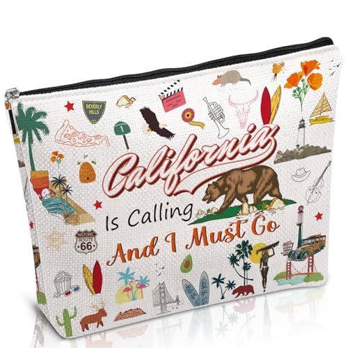 Luvsweets California Travel Essentials - Themed Gift Souvenirs, Trip Vacation Makeup Bags Cosmetic...