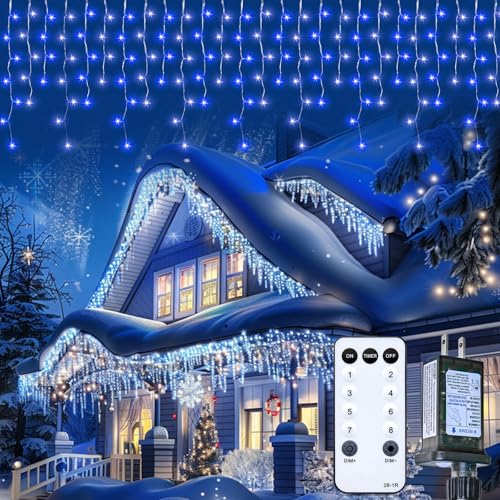 Icicle Outdoor Christmas Lights, 40Ft. 432 LED with 81 Drops,