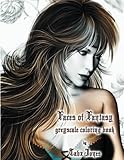 Faces of Fantasy Greyscale Coloring Book