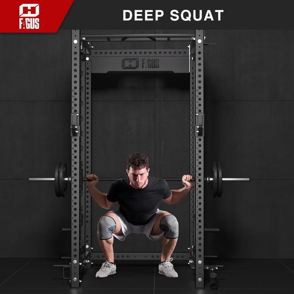 Smithe Machine Attachment for 3"x3" Power Cage Squat Rack, 2400lbs Multi-Functional Power Rack, Commercial Weight Lifting Gym Cage for Home Gym Free Weight with Attachment Set