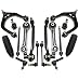 PartsW 16 Pc Complete Suspension Kit for Chrysler 300, Dodge Charger, Challenger & Magnum, All 6 Lower & Upper Control Arm, All 6 Inner Outer Tie Rod Ends & Boots, 2 Sway Bar Link, All 6 Ball Joints