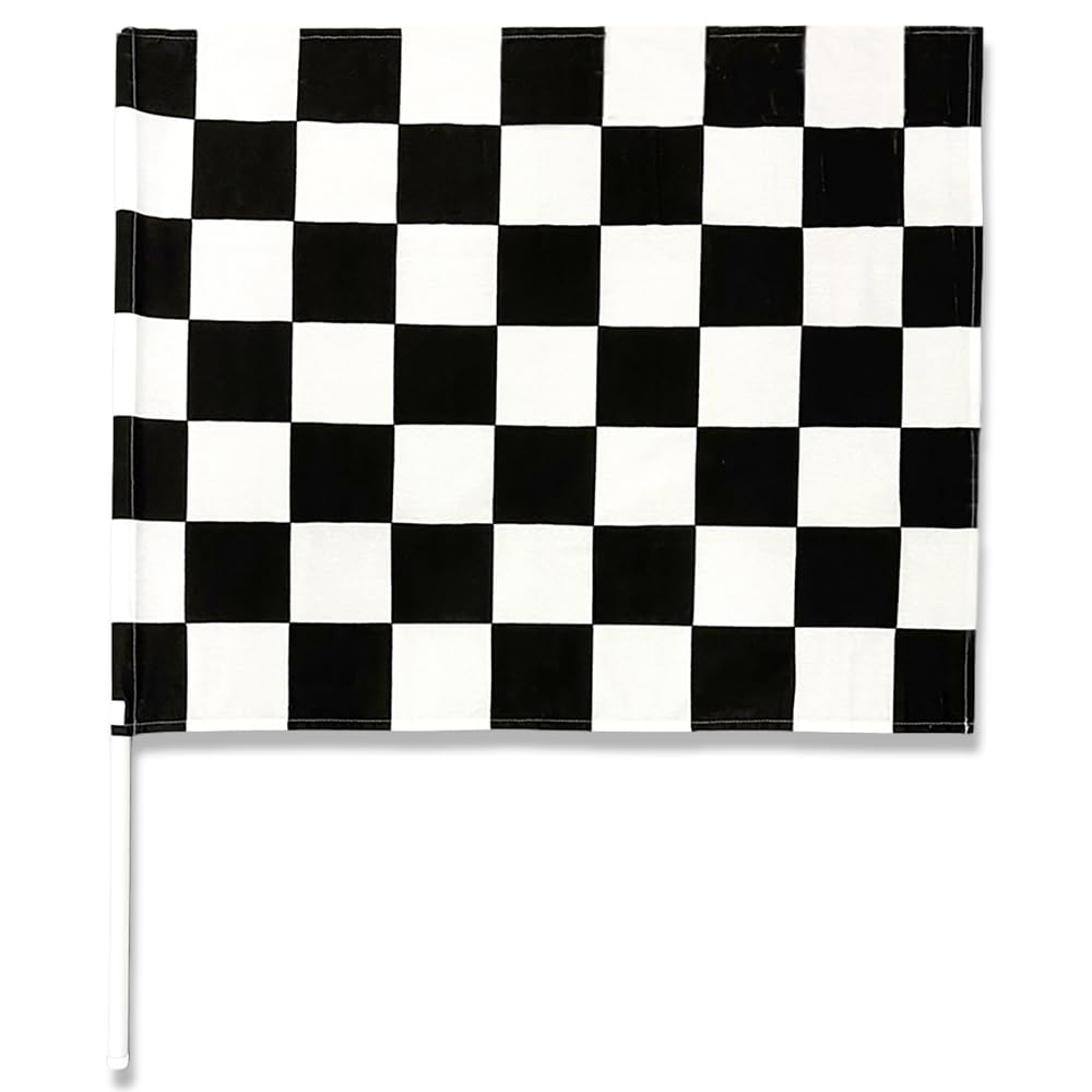 Amazon.co.jp: チェッカーフラッグ（60×78cm）黒/白【塩ビパイプ付