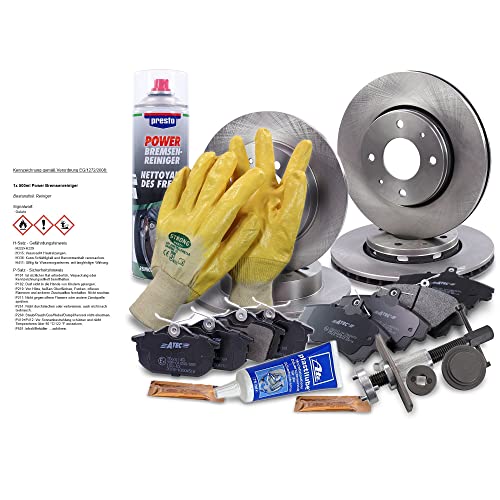 ATEC GERMANY Juego de frenos incl. discos de freno delanteros Ø 281 mm ventilados+traseros Ø 260 mm completos + pastillas de freno Compatible con MITSUBISHI CARISMA,VOLVO S40 I (644), V40 estate (645)