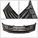 Compatible with Honda Accord 4DR Mu Style ABS Plastic Front Grille (Black) - 8th Gen CP CS Pre-Facelift