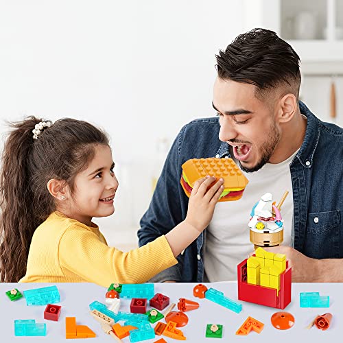 Hogokids Food Party Favors For Kids - 12 Packs Building Blocks Sets For Boys Girls 6-12 | 12 In 1 Fast Food Cars Building Bricks Toys For Party Favor, Goodie Bags, Classroom Prizes Toys, Birthday Gift #TOP4