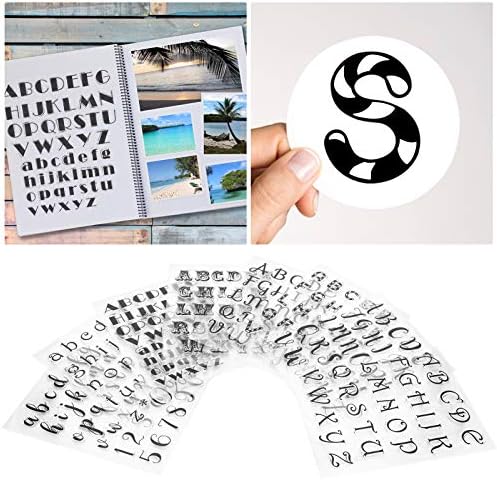 8Pcs Clear Alphabet Stamps, Transparent Silicone Letter Stamps for DIY Scrapbooking Hand Account Photo Card Album Making Decoration