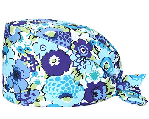 Kousenpu Adjustable Hat Working Head Cover Cap with Sweatband, Premium Polyester Fabric - Anti-wrinkle - Comfortable Durable for Women & Men, One Size