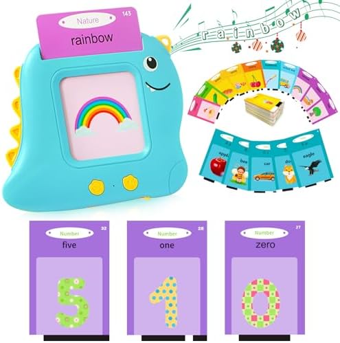 510 Words Pocket Speech Talking Flash Cards – Montessori Speech Buddy Early Learning Speech Buddy Flashcards for Toddlers, Audible Educational Device Speech Therapy Materials Development Sensory Toys