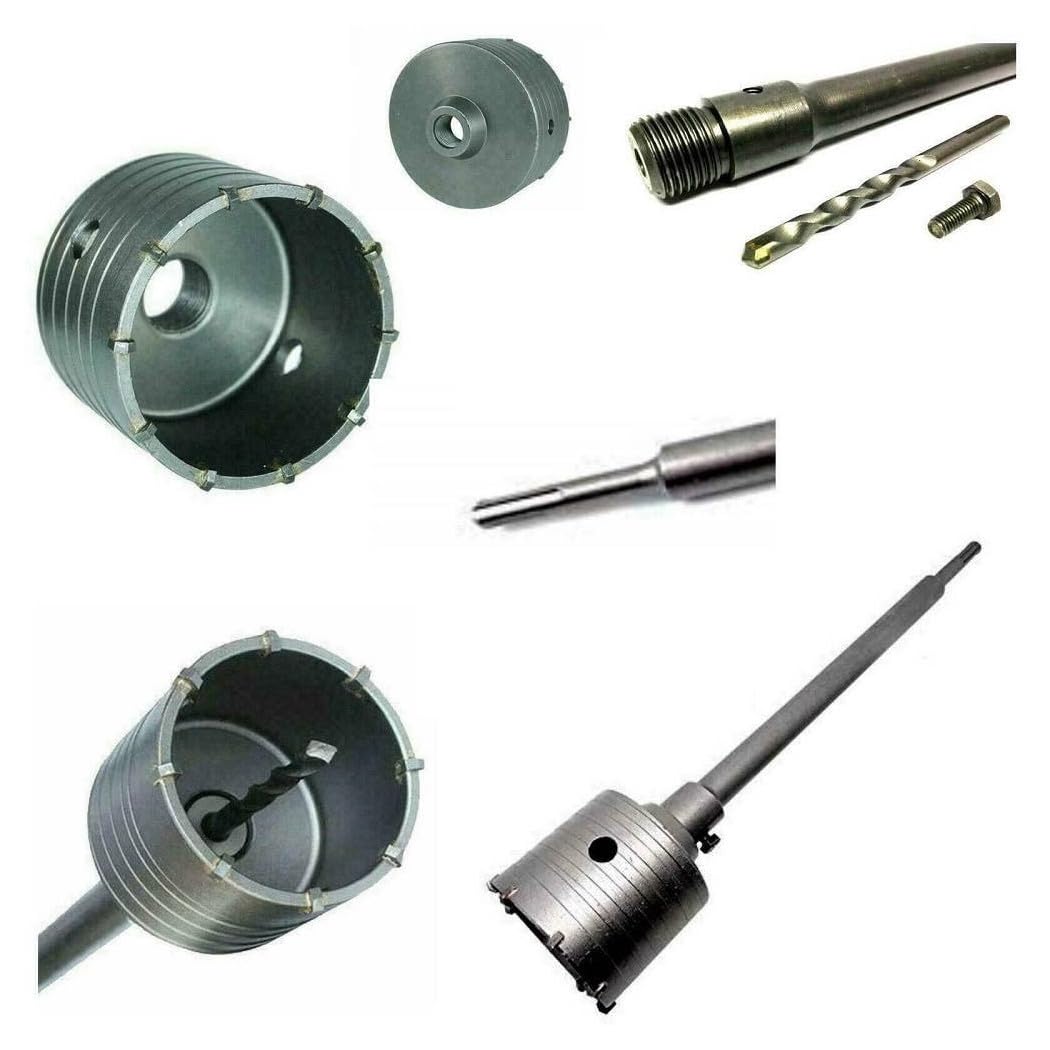 Trade Shop - Fresa A Tazza 110 Mm Carotatrice con Asta SDS Plus 60 Cm Calcestruzzo Cemento