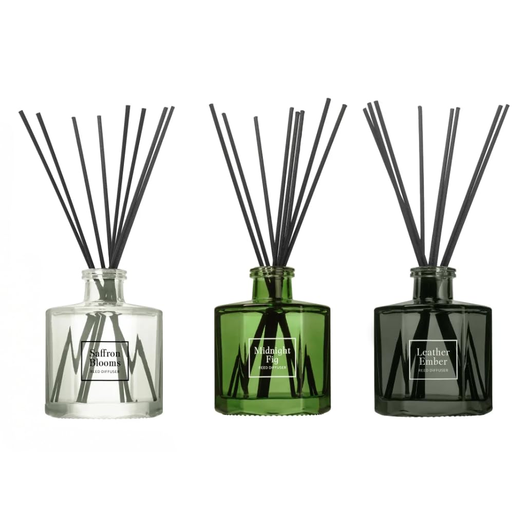 Belle Soufleurr 5点セット Amazon.com: Bellevue Reed Diffuser Set, Three 6 fl oz Glass Filled