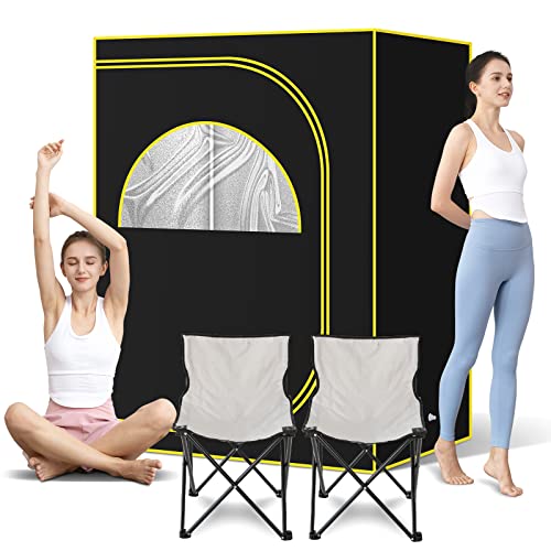 amocane Oversize Full Body Steam Sauna for Home Spa, Two