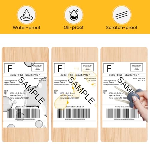 VRETTI 4x6 Thermal labels-500 Fanfold, Strong Adhesive, Easy to Peel Off,Thermal Shipping Labels 4x6, Multipurpose, Reliable Quality for Small Business Logistics, Transportation