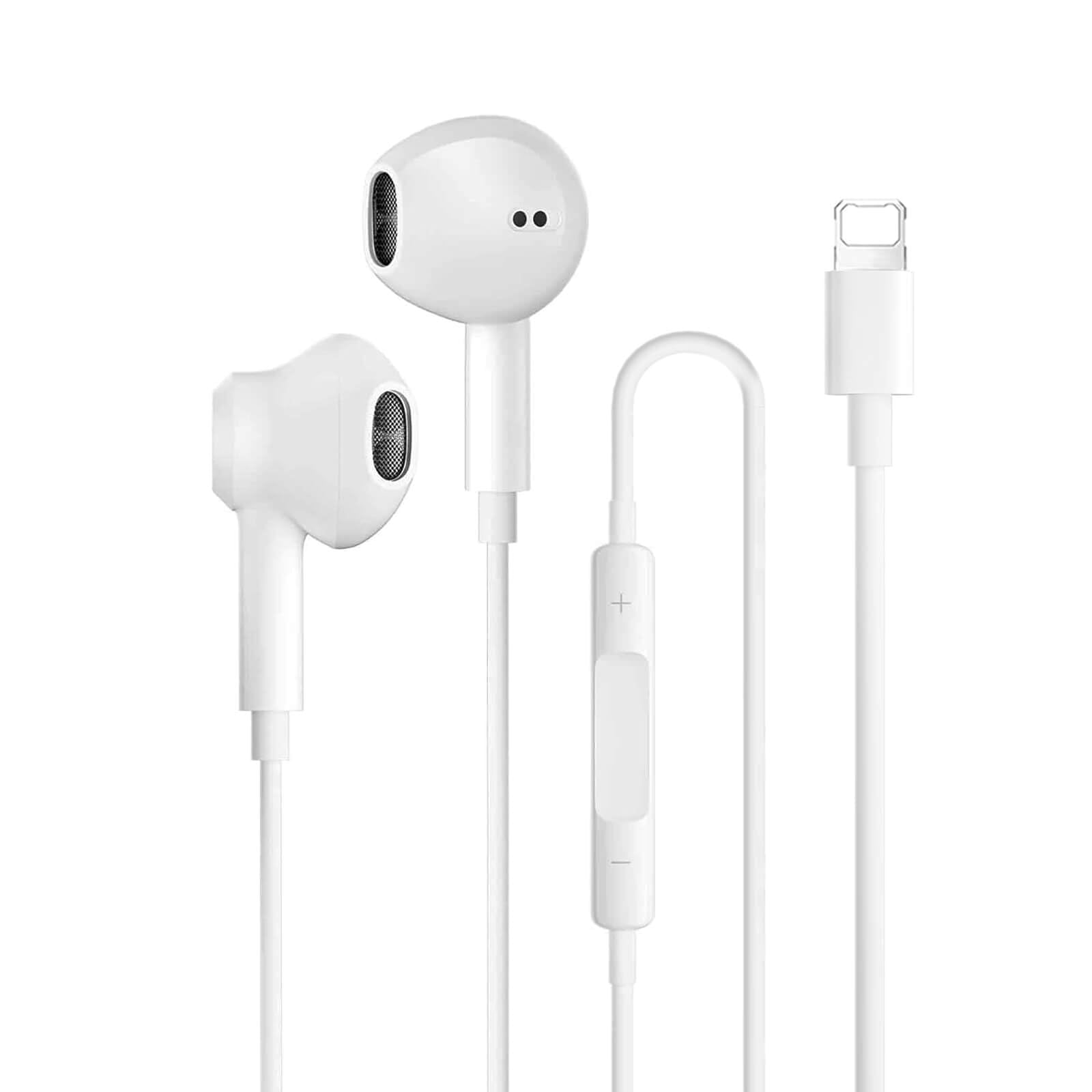 BONBELONG Earphones Headphones for ephones, HIFI Headphones Wired Stereo with volume control and microphone, Earphones Compatible with phones 11/11 Pro/12/12 Pro/13/XS/XR/X/SE/8/7, White