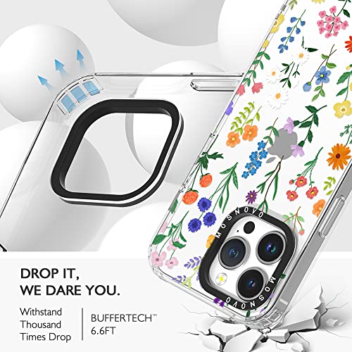 Mosnovo Compatible With Iphone 14 Pro Max Case, [Buffertech 6.6 Ft Drop Impact] [Anti Peel Off Tech] Clear Tpu Bumper Women Phone Case Cover Botanical Floral Designed For Iphone 14 Pro Max 6.7" #TOP4