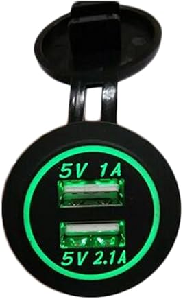 Coche encendedor de cigarrillos, nelnissa 12?V-24?V Universal Dual USB carga Socket