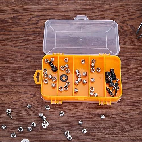 Double Side Tool Storage Box, 13 Compartments Transparent Small Parts Organizer Box, Portable Hardware Storage Case for Screws, Nuts, Nails (Green) - Image 7