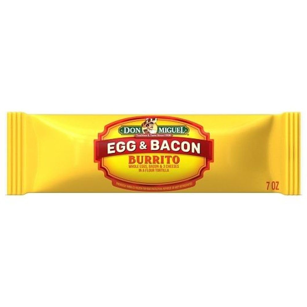 Bacon Egg and Cheese Burrito by Don Miguel – 7 Ounces, Pack of 12