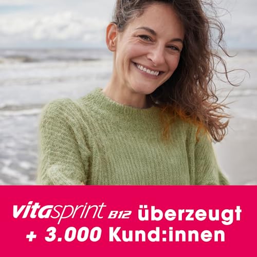 Vitasprint B12 – Vitasprint B12 Trinkfläschchen, 30 St. – Hochdosiertes Vitamin B12 mit wertvollen Eiweißbausteinen für mehr geistige und körperliche Energie. Bei Müdigkeit und Abgeschlagenheit