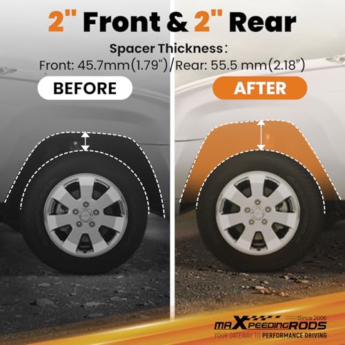 maXpeedingrods 2” Nivellierungs-Lift-Kit für Jeep Grand-Cherokee WK für Commander 2006-2010 4x2 / 4x4, 2 Zoll Nivellierungs-Kit 2 Stück vorne + 2 Stück hinten