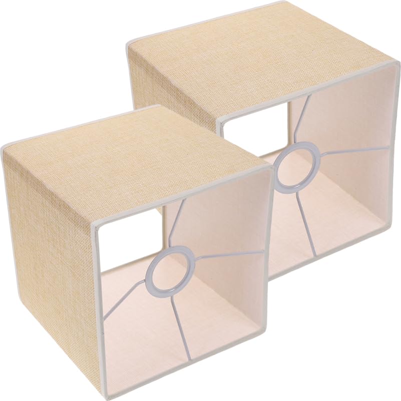 Hemobllo Pantalla De Lámpara De Lino Para Mesa Y Techo Cobertor De Lámpara De Interior 7.87 Pulgadas Juego De 2 Protección Ocular Y Decoración Para Dormitorio Y Sala De Estar