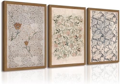 Vintage William Morris Wall Art Framed Decor Boho Floral Botanica...