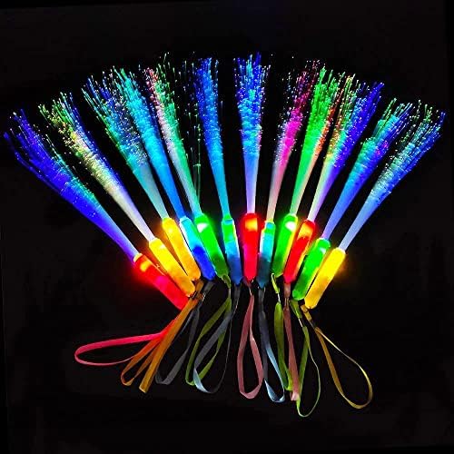 Senhui 12 Leuchtstäbe Partyzubehör, 3 Modi Farbe blinkende LED-Lichtstäbe Glow in the Darkness Stick Partyzubehör