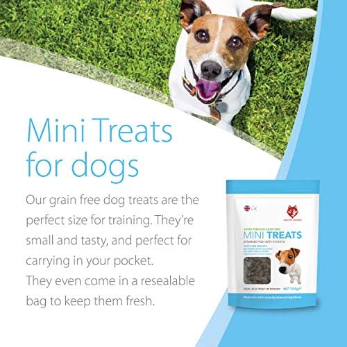 Healthy Hounds Puppy Training Treats - 500g - Natural Dog Treats for Skin, Coat & Joints - Steamed Fish & Potato Flavour - Grain Free Mini Pack with Omega 3